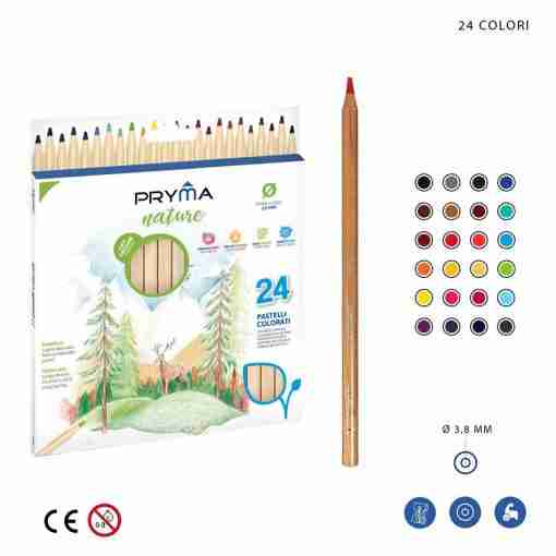 Pryma Pastelli Legno Nature 24pz Bl.