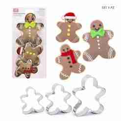 Dc Casa Stampo Dolci Acciaio Omino 7-11cm 3pz