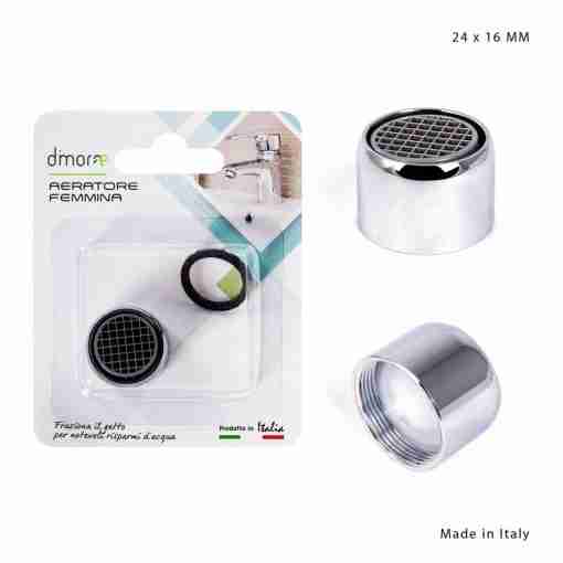 Dimorae Aeratore Femmina Ottone Cromato 24x16mm