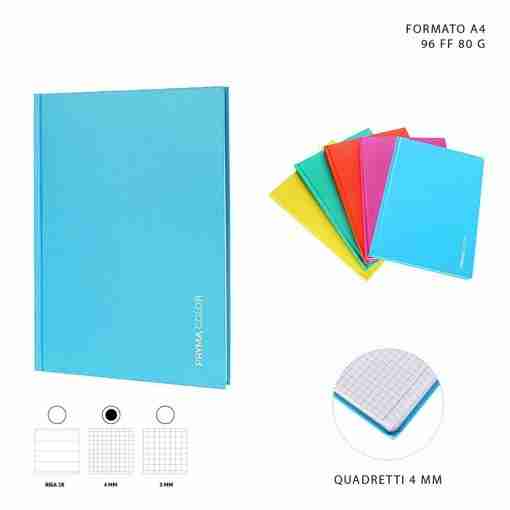 Pryma Quaderno Copertina Rigida A4 96ff 80g 4mm