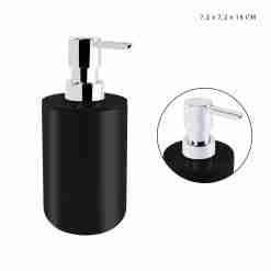 Dc Casa P/Sap.Liquido Plast. 7.2x7.2x16cm Nero