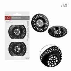 Dc Casa Filtro Lavello Inox 7cm 2pz Nero
