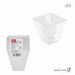 Dc Casa Coppetta Quadro 120cc 12pz Trasparente