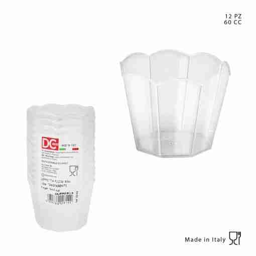 Dc Casa Coppetta Fiore  60cc 12pz Trasparente
