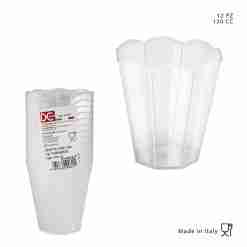 Dc Casa Coppetta Fiore 130cc 12pz Trasparente