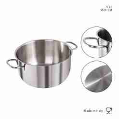 Dc Casa Casser.Alta Acciaio 2man. 5l D.24cm