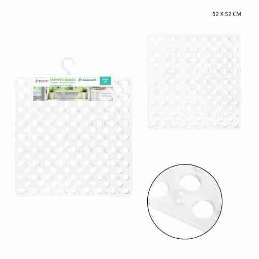 Dimorae Tappeto A/Scivolo Doccia 52x52cm Bianco