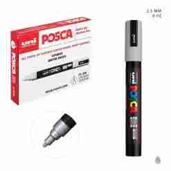Posca Marcatore Medium 2.5mm Argento X6