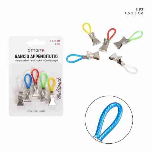 Dimorae Ganci Appenditutto Clip 1.5x5cm 5pz