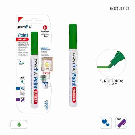 Pryma Marcatore Vernice P/Tonda 2mm Verde Bl.