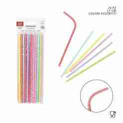 Dc Casa Cannuccia Carta Flessibile Onde 21cm 24pz