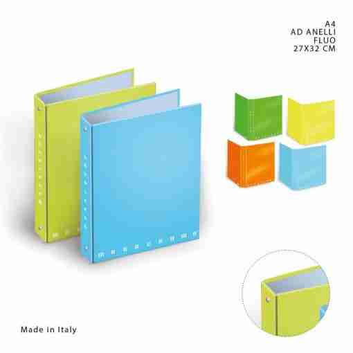 Pigna Monocromo Raccoglitore Anelli A4 D3 Fluo